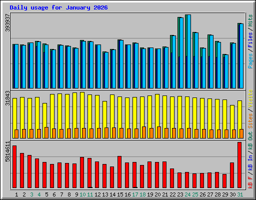 Daily usage for January 2026