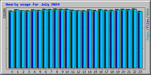Hourly usage for July 2024
