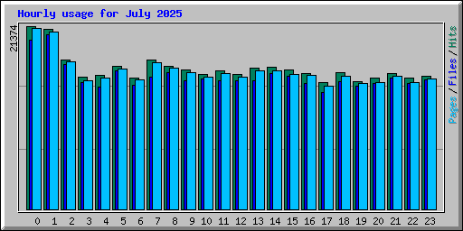 Hourly usage for July 2025