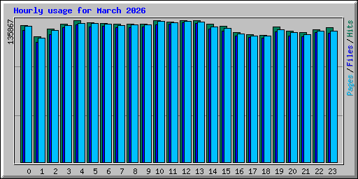 Hourly usage for March 2026